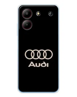 Чохол для ZTE Blade A54 з картинкою «Audi — золотий логотип»