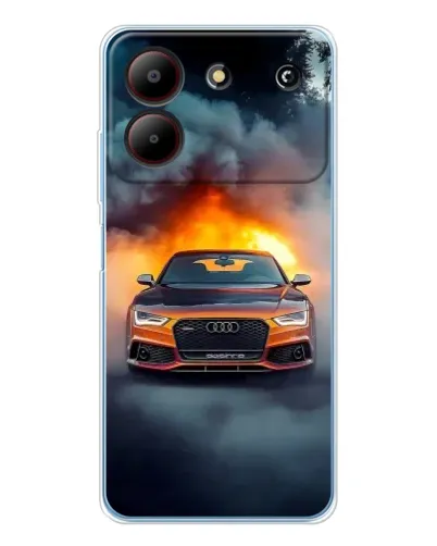 Чехол для ZTE Blade A54 с картинкой «Audi в огненном дыму» Чехол для ZTE Blade A54 с картинкой «Audi в огненном дыму»