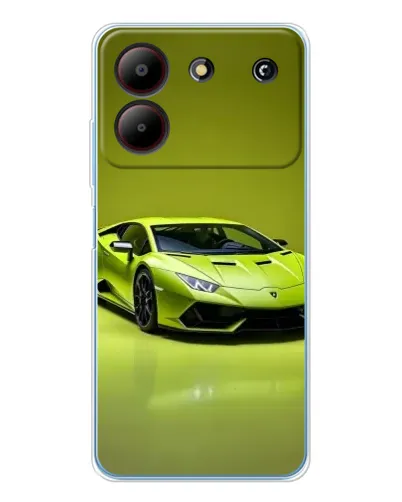 Чехол для ZTE Blade A54 с картинкой «Салатовый Lamborghini Huracan»