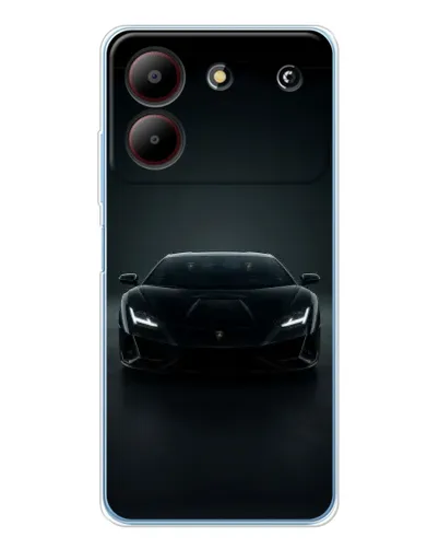 Чехол для ZTE Blade A54 с картинкой «Черный Lamborghini Aventador»