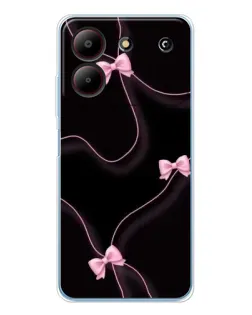 Чехол для ZTE Blade A54 с картинкой «Розовые ленты»