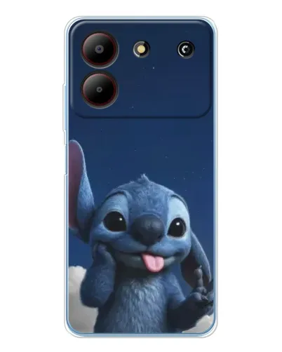 Чехол для ZTE Blade A54 с картинкой «Стич в облаках»