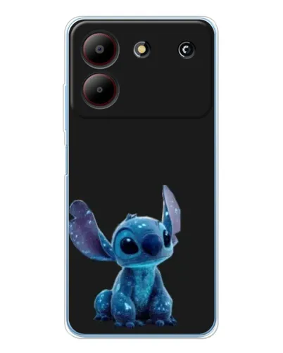 Чехол для ZTE Blade A54 с картинкой «Стич на черном»
