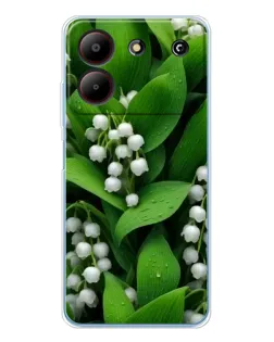 Чехол для ZTE Blade A54 с картинкой «Ландыши в зелени»