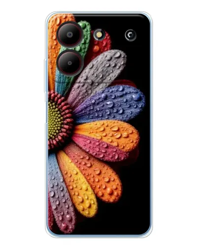 Чехол для ZTE Blade A54 с картинкой «Радужный цветок»