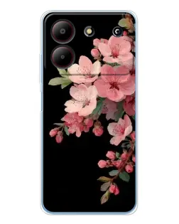 Чехол для ZTE Blade A54 с картинкой «Розовая ветка сакуры»
