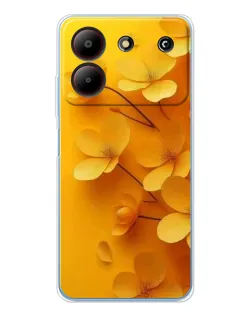 Чехол для ZTE Blade A54 с картинкой «Золотые лепестки»