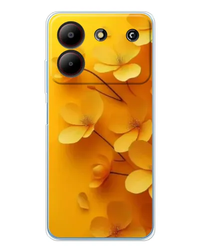 Чехол для ZTE Blade A54 с картинкой «Золотые лепестки»