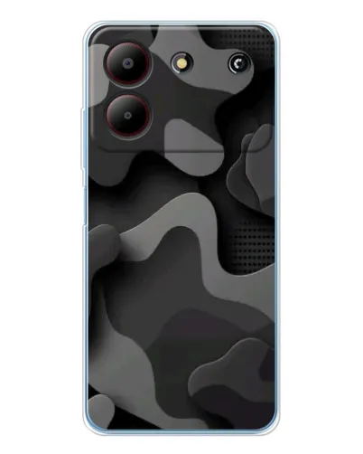 Чехол для ZTE Blade A54 с картинкой «Темный абстрактный камуфляж»