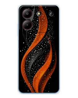 Чехол для ZTE Blade A54 с картинкой «Огненная звездная волна»