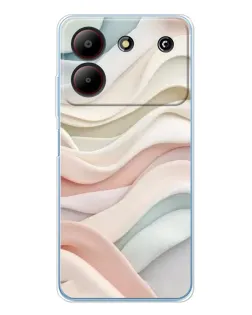 Чехол для ZTE Blade A54 с картинкой «Пастельные нежные волны»