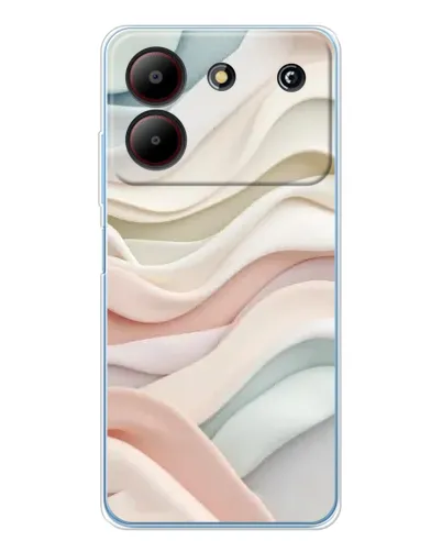 Чехол для ZTE Blade A54 с картинкой «Пастельные нежные волны»