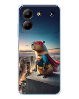 Чехол для ZTE Blade A54 с картинкой «Капи-мен супергерой» Чехол для ZTE Blade A54 с картинкой «Капи-мен супергерой»
