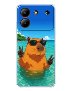 Чехол для ZTE Blade A54 с картинкой «Морская капибара» Чехол для ZTE Blade A54 с картинкой «Морская капибара»