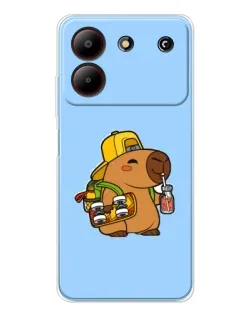 Чехол для ZTE Blade A54 с картинкой «Капибара на скейте» Чехол для ZTE Blade A54 с картинкой «Капибара на скейте»