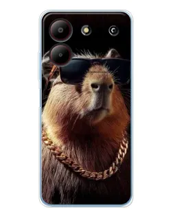 Чехол для ZTE Blade A54 с картинкой «Капибара золотая цепь» Чехол для ZTE Blade A54 с картинкой «Капибара золотая цепь»