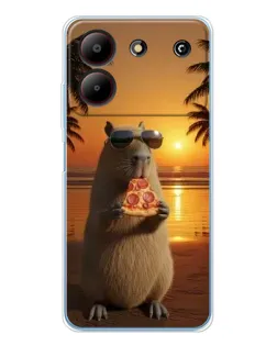 Чехол для ZTE Blade A54 с картинкой «Капибара с пиццей» Чехол для ZTE Blade A54 с картинкой «Капибара с пиццей»