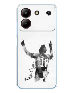 Чохол для ZTE Blade A54 з картинкою «Чорно-білий силует Мессі» Чохол для ZTE Blade A54 з картинкою «Чорно-білий силует Мессі»