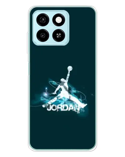 Чехол для ZTE Blade A55 с картинкой «Jordan Blue Fire»