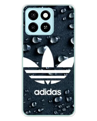 Чехол для ZTE Blade A55 с картинкой «Adidas Trefoil Blue»