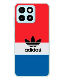 Чехол для ZTE Blade A55 с картинкой «Ретро блоки Adidas»