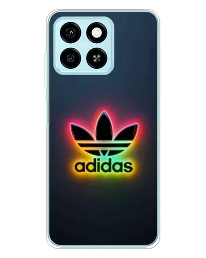 Чехол для ZTE Blade A55 с картинкой «Неоновый Adidas»
