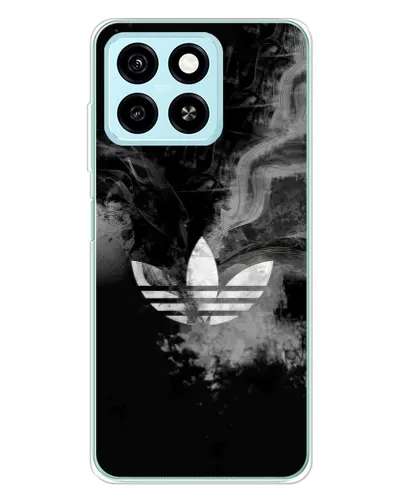 Чехол для ZTE Blade A55 с картинкой «Абстрактный дым Adidas»