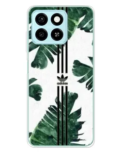 Чехол для ZTE Blade A55 с картинкой «Пальмовые листья адидас»