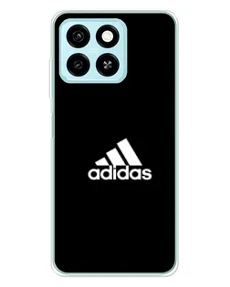 Чехол для ZTE Blade A55 с картинкой «Черная классика Adidas»