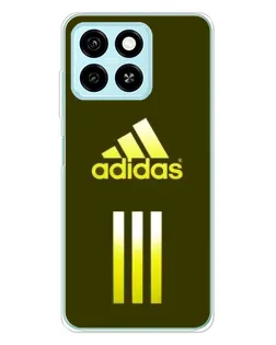Чехол для ZTE Blade A55 с картинкой «Оливковый градиент Adidas»