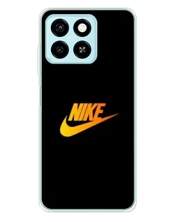 Чехол для ZTE Blade A55 с картинкой «Золотой логотип Nike»