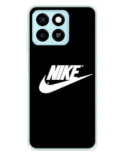 Чехол для ZTE Blade A55 с картинкой «Мазки краски Nike»