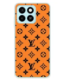 Чехол для ZTE Blade A55 с картинкой «Оранжевый стиль LV»