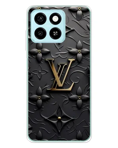 Чехол для ZTE Blade A55 с картинкой «Кожаная текстура LV»