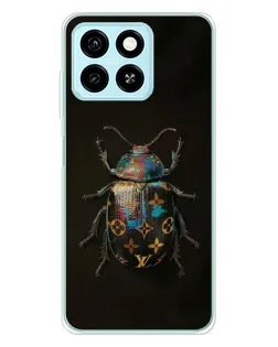 Чехол для ZTE Blade A55 с картинкой «LV — мраморный принт»