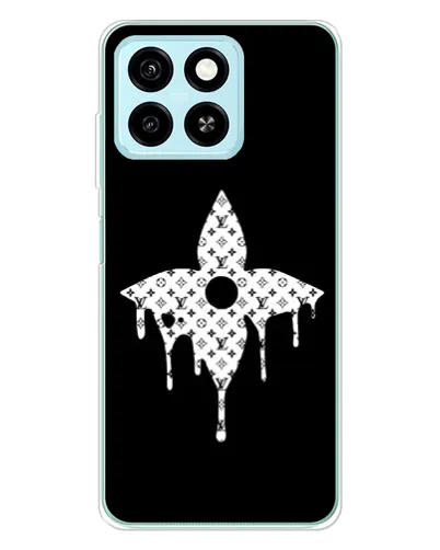 Чехол для ZTE Blade A55 с картинкой «Цветочная монограмма»