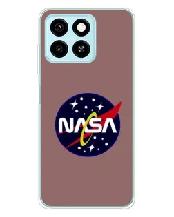 Чехол для ZTE Blade A55 с картинкой «NASA — ретро космос»