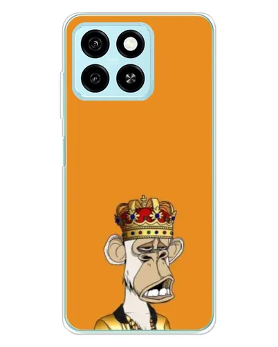 Чехол для ZTE Blade A55 с картинкой «Золотая обезьяна Bored Ape»