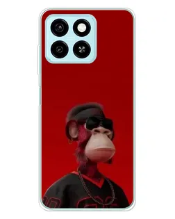Чехол для ZTE Blade A55 с картинкой «Bored Ape в красном» Чехол для ZTE Blade A55 с картинкой «Bored Ape в красном»