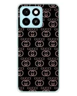 Чехол для ZTE Blade A55 с картинкой «Классическая монограмма Gucci»