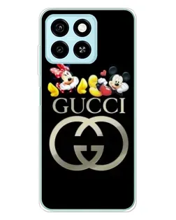 Чехол для ZTE Blade A55 с картинкой «Gucci — герои Disney»