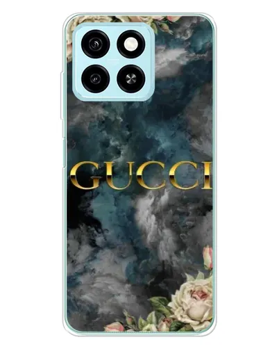 Чехол для ZTE Blade A55 с картинкой «Абстрактные цветы Gucci»