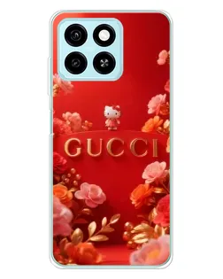 Чехол для ZTE Blade A55 с картинкой «Gucci — золотой сад»