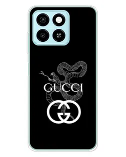 Чехол для ZTE Blade A55 с картинкой «Gucci — серебряная змея»