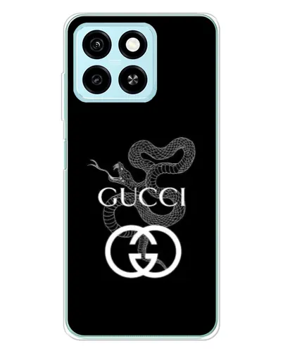 Чехол для ZTE Blade A55 с картинкой «Gucci — серебряная змея»