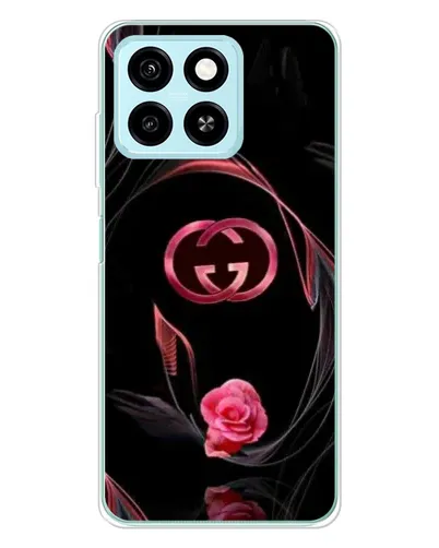 Чехол для ZTE Blade A55 с картинкой «Gucci — неоновая роза»