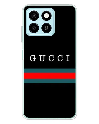 Чехол для ZTE Blade A55 с картинкой «Gucci — красный пояс»