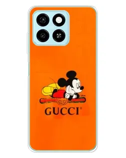 Чехол для ZTE Blade A55 с картинкой «Микки Маус Gucci — оранж» Чехол для ZTE Blade A55 с картинкой «Микки Маус Gucci — оранж»
