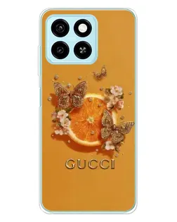 Чехол для ZTE Blade A55 с картинкой «Gucci — золотые бабочки» Чехол для ZTE Blade A55 с картинкой «Gucci — золотые бабочки»