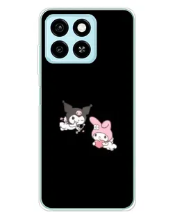 Чехол для ZTE Blade A55 с картинкой «My Melody и Kuromi»